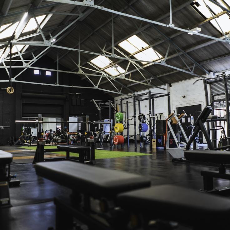 Modern fitness club interior